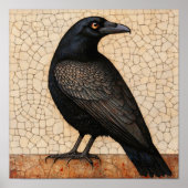 クロウバード絵画抽象芸術 ポスター (正面)