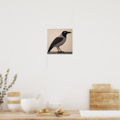 クロウバード絵画抽象芸術 ポスター (キッチン)