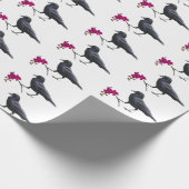 クロウピンク花包み紙 ラッピングペーパー (角)