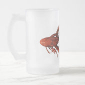 クロウフィッシュすり付きマグカップ フロストグラスビールジョッキ (左)