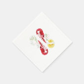 クロウフィッシュでレモンエレガントとディルを煮る スタンダードカクテルナプキン (角)