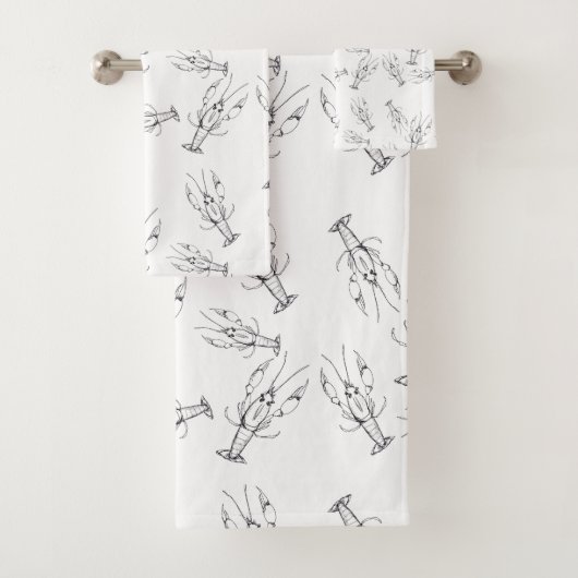 クロウフィッシュの浴室セット バスタオルセット (インサイチュ)