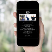 クロウフィッシュの赤い煮沸3写真卒業パーティー 招待状