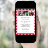 クロウフィッシュの赤い魚の煮沸3写真卒業パーティー 招待状