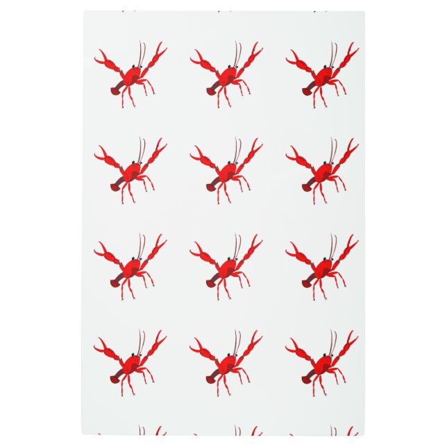 クロウフィッシュの金属芸術 メタルプリント (正面)