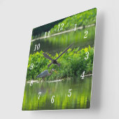 クロウフィッシュの食事の時間壁時計 スクエア壁時計 (傾斜)