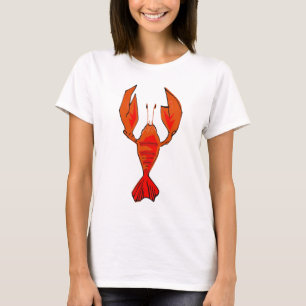 クロウフィッシュまたはロブスター(赤) Tシャツ