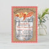 クロウフィッシュカップルベビースシャワー招待状 招待状 (スタンド正面)