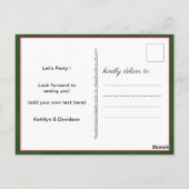 クロウフィッシュシーフードボイル婚約パーティ招待状 ポストカード (裏面)