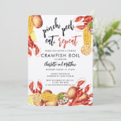 クロウフィッシュシーフードボイル婚約パーティ 招待状 (スタンド正面)