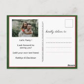 クロウフィッシュシーフードボイル婚約写真招待状 ポストカード (裏面)