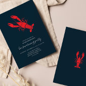 クロウフィッシュシーフード引っ越し祝いパーティーパーティー 案内状