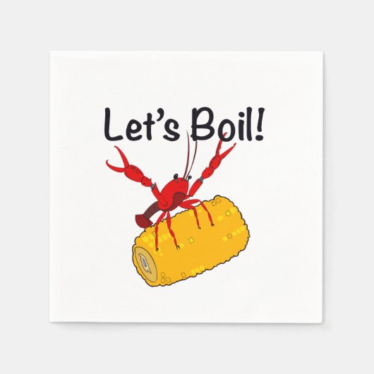 クロウフィッシュナプキン スタンダードカクテルナプキン (正面)