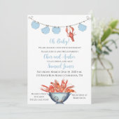 クロウフィッシュベビーボイルドおむつシャワー招待状 招待状 (スタンド正面)