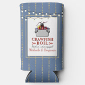 クロウフィッシュボイルカップルシャワー婚約パーティ スリム缶クーラー (正面)
