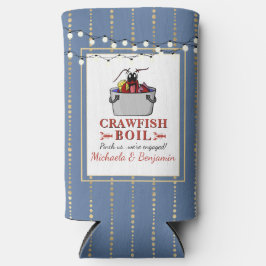 クロウフィッシュボイルカップルシャワー婚約パーティ スリム缶クーラー