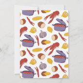 クロウフィッシュボイルカップルシャワー婚約パーティ 招待状 (裏面)