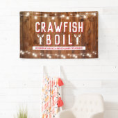 クロウフィッシュボイルカップルシャワー婚約パーティ 横断幕 (インサイチュ)