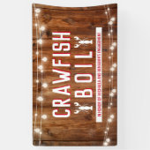 クロウフィッシュボイルカップルシャワー婚約パーティ 横断幕 (縦)