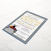 クロウフィッシュボイルカップルシャワー婚約パーティ 箔招待状 (回転した状態)