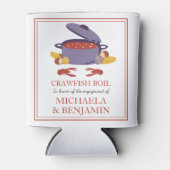 クロウフィッシュボイルカップルシャワー婚約パーティ 缶クーラー (正面)