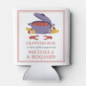 クロウフィッシュボイルカップルシャワー婚約パーティ 缶クーラー (裏面)