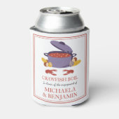 クロウフィッシュボイルカップルシャワー婚約パーティ 缶クーラー (缶裏面)