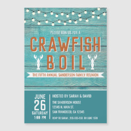 クロウフィッシュボイルファミリー懇親会シーフードパーティー マグネット招待状
