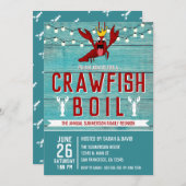 クロウフィッシュボイルファミリー懇親会シーフードパーティー 招待状 (正面/裏面)