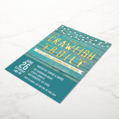 クロウフィッシュボイルファミリー懇親会シーフードパーティー 箔招待状 (回転した状態)