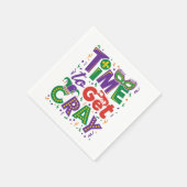 クロウフィッシュマーディグラを手に入れる時間 スタンダードカクテルナプキン (角)