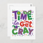 クロウフィッシュマーディグラを手に入れる時間 ポストカード (正面/裏面)