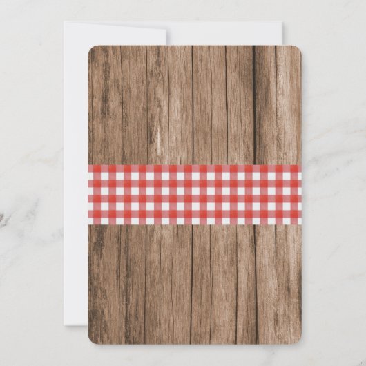 クロウフィッシュ婚約パーティカップルのシャワー 招待状 (裏面)