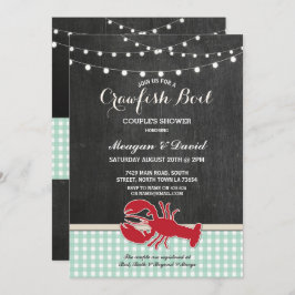 クロウフィッシュ婚約パーティチェックライトロブスター 招待状