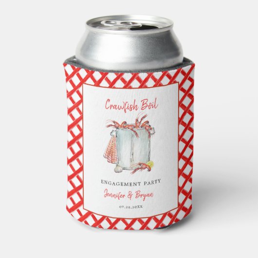クロウフィッシュ婚約/ウェディングシャワーパーティー 缶クーラー (缶裏面)