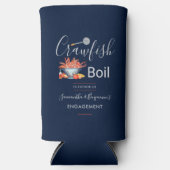 クロウフィッシュ家族クックアウトシーフード婚約 スリム缶クーラー (正面)