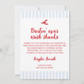 クロウフィッシュ感謝していの卒業写真でBoilin' over サンキューカード (裏面)