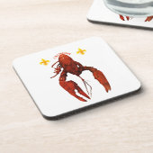 クロウフィッシュ懸命プラスチックコースター コースター (左側)