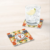 クロウフィッシュ沸騰パーティー-ケージャンシーフードお祝い スクエアペーパーコースター (インサイチュ)