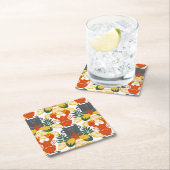 クロウフィッシュ沸騰パーティー-ケージャンシーフードお祝い スクエアペーパーコースター (インサイチュ)