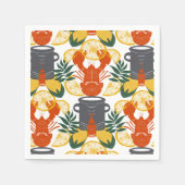 クロウフィッシュ沸騰パーティー-ケージャンシーフードお祝い スタンダードカクテルナプキン (正面)