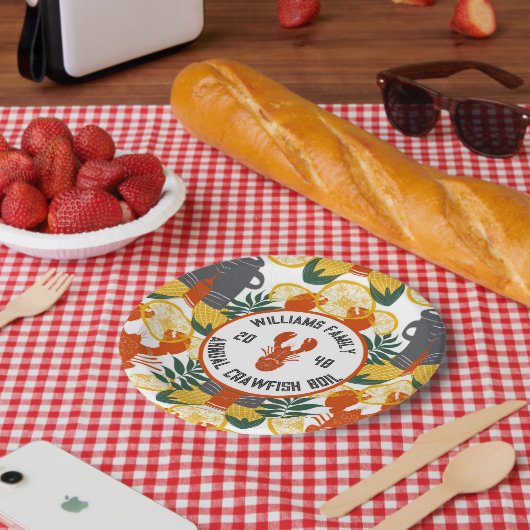 クロウフィッシュ沸騰パーティー-ケージャンシーフードお祝い ペーパープレート (ピクニック)