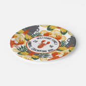 クロウフィッシュ沸騰パーティー-ケージャンシーフードお祝い ペーパープレート (アングル)