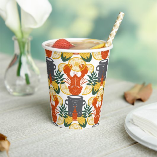 クロウフィッシュ沸騰パーティー-ケージャンシーフードお祝い 紙コップ (インサイチュ)