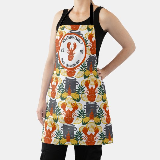 クロウフィッシュ沸騰パーティー-ケージャンシーフードファミリー懇親会 エプロン (インサイチュ)