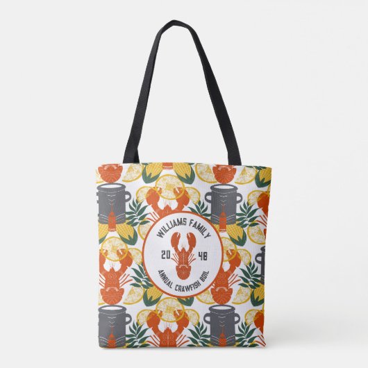 クロウフィッシュ沸騰パーティー-ケージャンシーフードファミリー懇親会 トートバッグ (裏面)