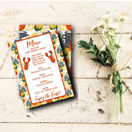 クロウフィッシュ沸騰メニューカード – ケージャンシーフード饗宴 メニュー