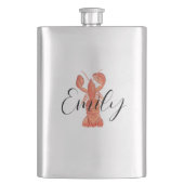 クロウフィッシュ甲殻類の水彩雪片 フラスク (正面)