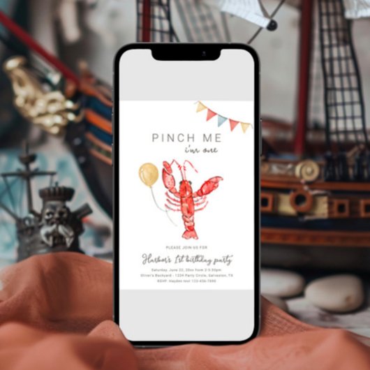 クロウフィッシュ誕生日招待状 |クロウフィッシュパーティー 招待状