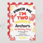 クロウフィッシュ誕生日招待状 | 2nd誕生日 招待状 (正面/裏面)